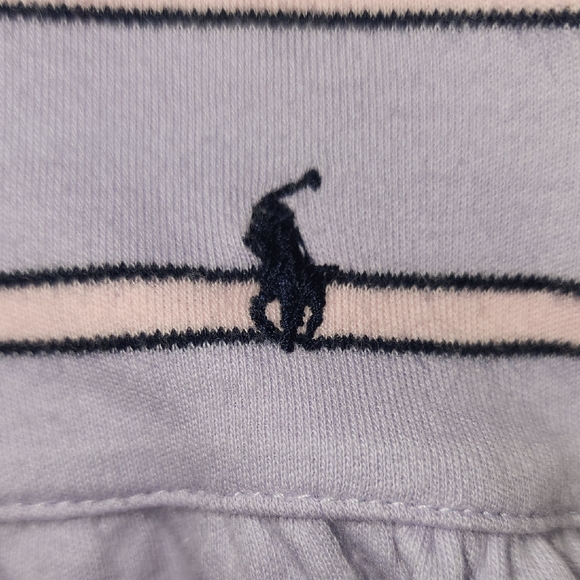 Ralph Lauren Lavender/Pink Pastel Striped Polo Shirt Cotton Baby Dress & Bloomer - Picture 3 of 10